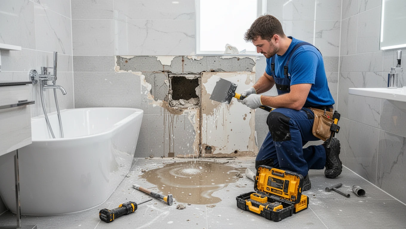 Bathroom Water Damage Repair